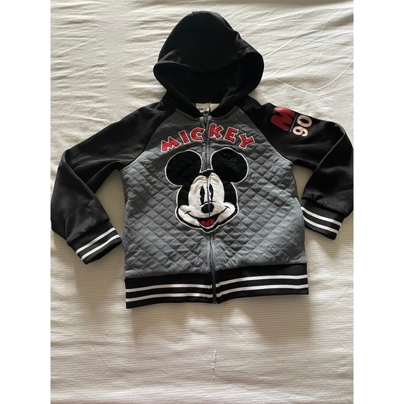 Disney Mickey Mause kids Long Sleeve Full Front Zipper Hoodie Jacket Top Size 4 - Picture 2 of 6